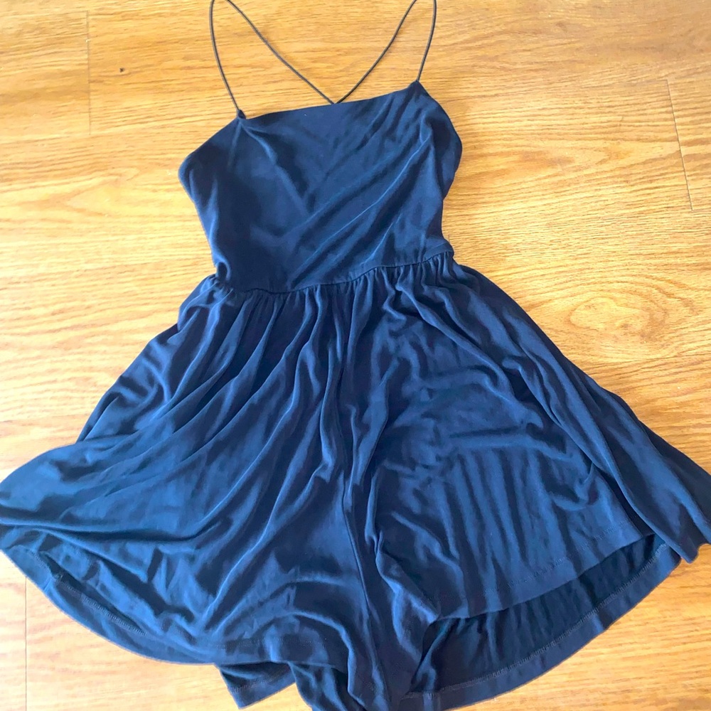 Urban outfitters navy romper backless